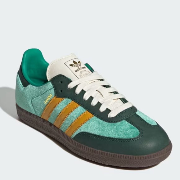 adidas Samba OG Velvet Court Green / Preloved Yellow / Collegiate Green - Picture 1 of 13
